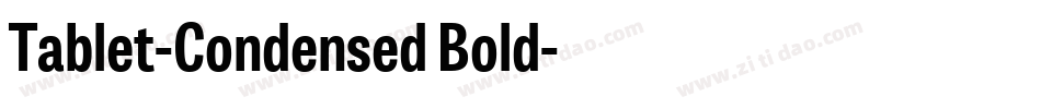 Tablet-Condensed Bold字体转换